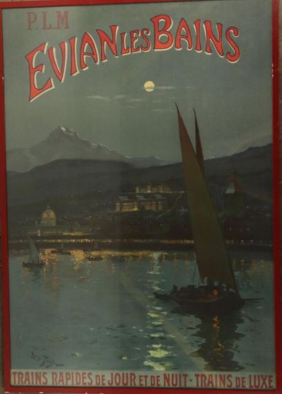 null Louis TAUZIN (1842-1915), d'après.

Paris - Lyon - Marseille.

Evian les Bains.

Affiche,...