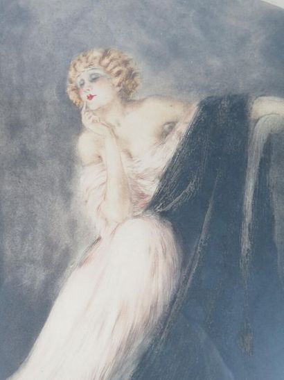 null Louis ICART (1888-1950).

Femme pensive.

Eau forte signée au crayon et justifiée...