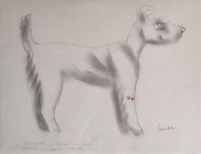 null Marcel LEMAR (1892-1941).

Portrait de chien.

Crayon et rehauts d'aquarelle...