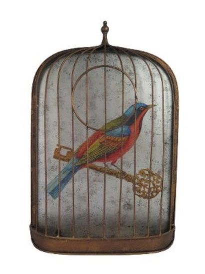 null Travail du XXème siècle.

Trois cages à oiseaux en trompe-l'oeil.

Objets décoratifs...