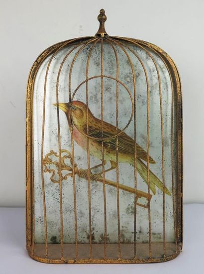 null Travail du XXème siècle.

Trois cages à oiseaux en trompe-l'oeil.

Objets décoratifs...