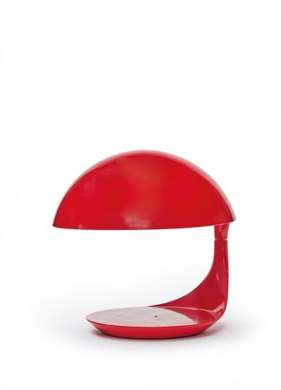  Elio MARTINELLI (1921-2004) 
Lampe « Cobra » N°629 création 1968 
ABS rouge 
Edition...