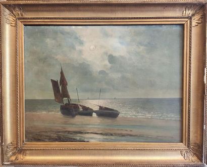 null Arsène CHABANIAN (Arsen SHABANYAN, 1864-1949).

Barque en bord de plage, effet...
