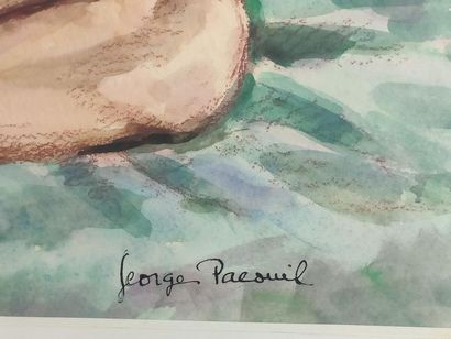 null Georges PACOUIL (1903-1996).

Nu endormi.

Aquarelle sur papier, signée en bas...
