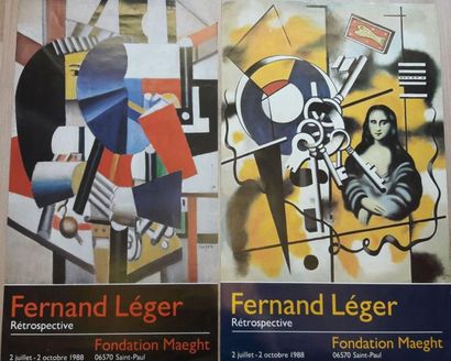 Fernand LEGER (d'après), Deux affiches Fondation...