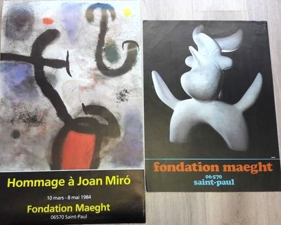 null Joan MIRO (d'après), Affiche Fondation Maeght Saint-Paul.

On y joint : Joan...