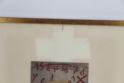 null Antoni TAPIES (1923-2012).

Croix sur chiffres.

Aquatinte, signée au crayon...