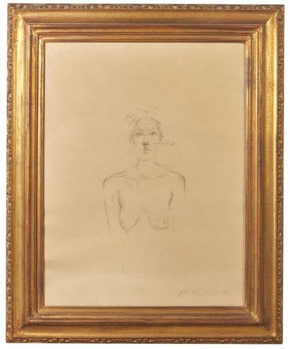 null Alberto GIACOMETTI (1901-1966).

Buste II (Portrait d'Annette), 1960.

Lithographie...