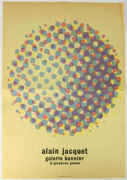 null Alain JACQUET (1939-2008).

Affiche pour une exposition à la Galerie Bonnier,...