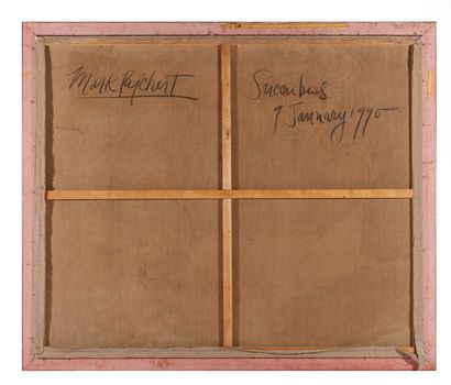 null Mark REICHERT (1948).

Sucubus.

Huile sur toile, signée en bas à gauche.

Contresignée,...