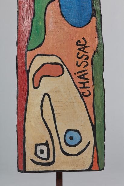 Gaston CHAISSAC (1910-1964) 
Totem, vers 1961-1962. 
Composition aux deux visages...