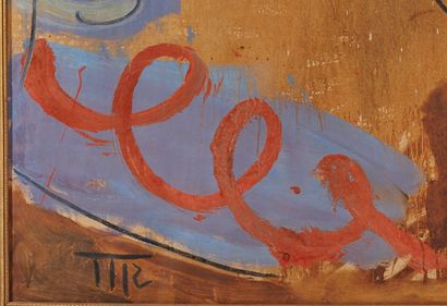 null Mark REICHERT (1948).

Sucubus.

Huile sur toile, signée en bas à gauche.

Contresignée,...