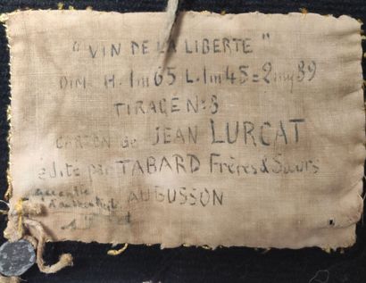 null 
Jean LURCAT (1892-1966) Cartonnier, et ATELIER TABARD lissier à AUBUSSON.
Vin...