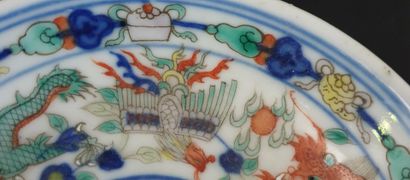 null CHINE, marque et époque Guangxu (1875-1908).

Coupelle en porcelaine émaillée...