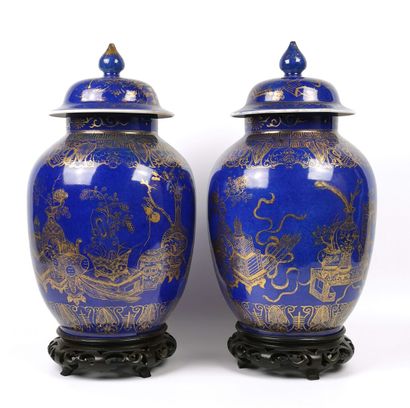 null CHINE, dynastie Qing (1644-1911).

Paire de potiches couvertes en porcelaine...