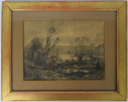 null Émile NOIROT (1853-1924)

Landscape. 

Charcoal. 

Signed lower right and dated...