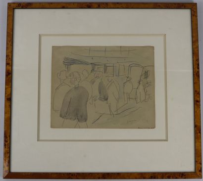 null Jules PASCIN (1885-1930).

En attendant le train.

Crayon, lavis et aquarelle...
