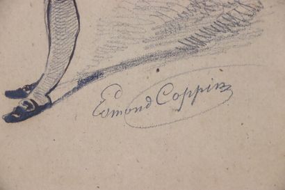 null Edmond COPPIN, illustrator notably of Alexandre Dumas.

Elegant in a green frock...