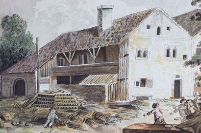  Sophie FOURNIER de TONY (Bellerive-sur-Allier ?-1820). 
Vue de la maison de J-J...