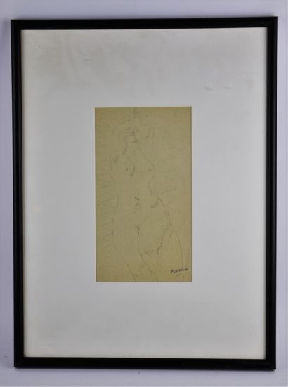 null Jules PASCIN (1885-1930).

Nu.

Crayon, signé en bas à droite.

H_21 cm L_11.5...