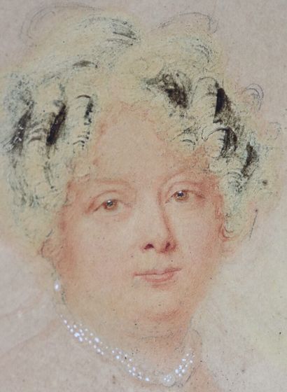 null E. W. THOMSON (1770-1847)

Portrait de femme.

Crayons et rehauts de gouache...