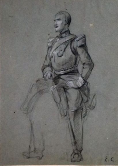 null Louis Eugène CHARPENTIER (1811-1890).

Etudes de soldats et cheval.

Réunion...