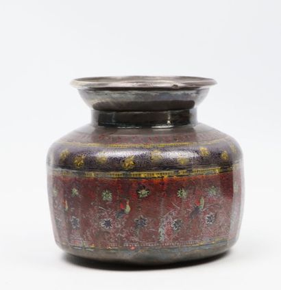 null Three lotas

India, 19th century

A Kashmir lota, silver, partly nielloed and...