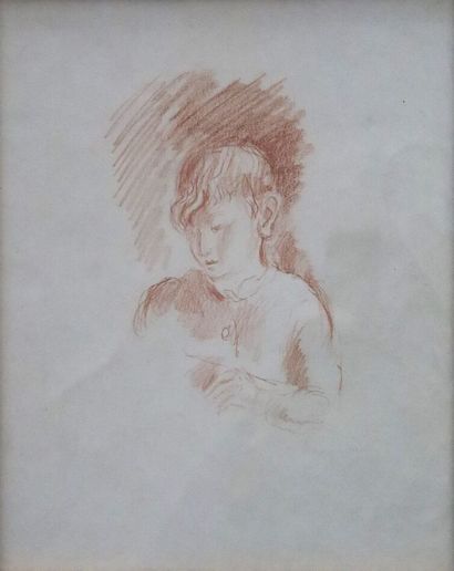 null Hermine DAVID (1886-1970).

Portrait of a child.

Drawing in the red chalk,...