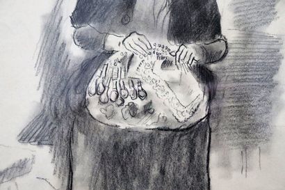 null Hermine DAVID (1886-1970).

The lacemaker.

Pencil and charcoal on paper, signed...