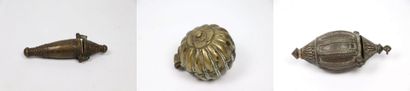 null Three lime tanks

Brass

India, 18th-19th century 

One of spherical form with...