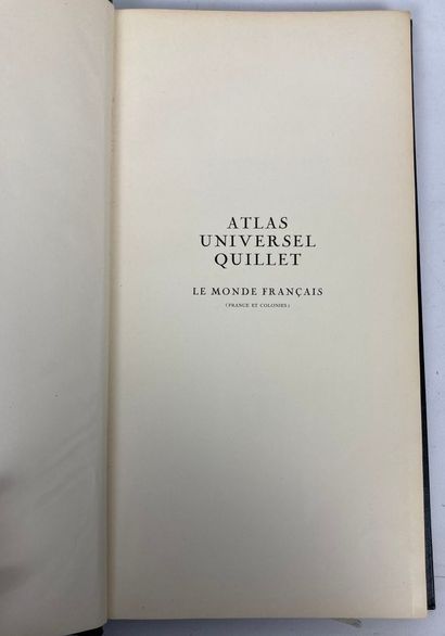 null Atlas Universel Quillet, 2 volumes, Paris : A. Quillet, 1946.

By Aristide Quillet...