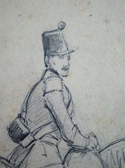 null Louis Eugène CHARPENTIER (1811-1890).

Etude de soldats.

Réunion de deux dessins...