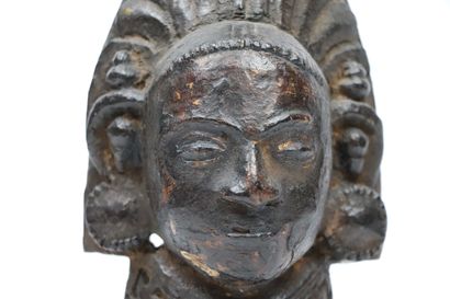 null Female head in wood

Carved wood

India, Probably Himachal Pradesh, 19th century

Hollow...