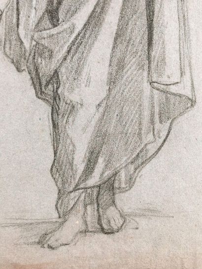 null French school of the 19th century.

Christ standing, holding an apple. 

Pencil...