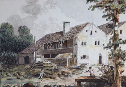 Sophie FOURNIER de TONY (Bellerive-sur-Allier ?-1820). 
View of the house of J-J...