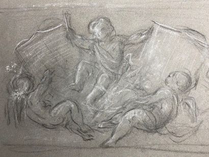null French school of the XIXth century.

Studies for putti and for a Mary Magdalene.

Pencil...