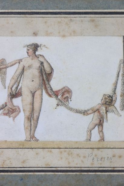 null Ecole française du XIXème siècle.

Projet de frise figurant des femmes nues...