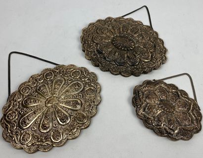 null A set of three Ottoman silver embossed and chased mirrors.

Turkey, Ottoman...