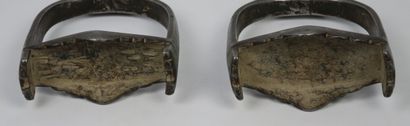 null Pair of stirrups

Steel partly inlaid with silver

Himalaya, 19th century

Steel...