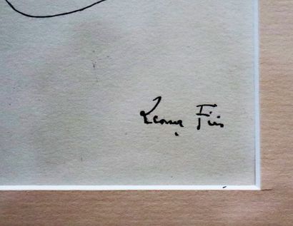 null Leonor FINI (1907-1996).

Femme.

Dessin à l'encre noire sur papier, signé en...