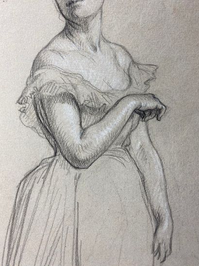 null Ecole française du XIXème siècle.

Etude pour le portrait d'une jeune femme.

Crayon...