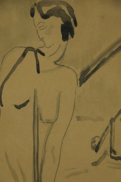 null French school, 1925.

Rebecca or Naked Woman with Amphora

Drawing in ink and...