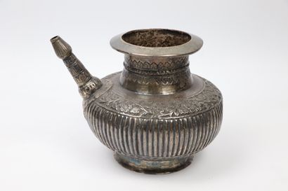 null Lota Kindi 

Silver

India, 19th century 

Decorated with gadroons and a chased...
