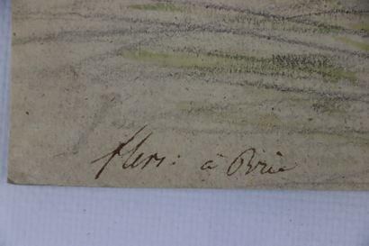 null Camille FLERS (1802-1868).

Vue de Brie Comte Robert.

Crayon noir et aquarelle.

Signé...