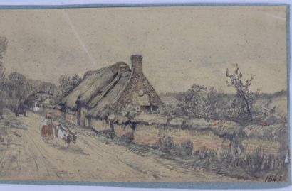 null Camille FLERS (1802-1868)

Route d'Aumale.

Crayon noir et aquarelle

Signé,...