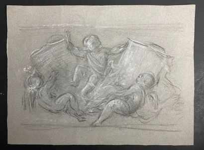 null French school of the XIXth century.

Studies for putti and for a Mary Magdalene.

Pencil...