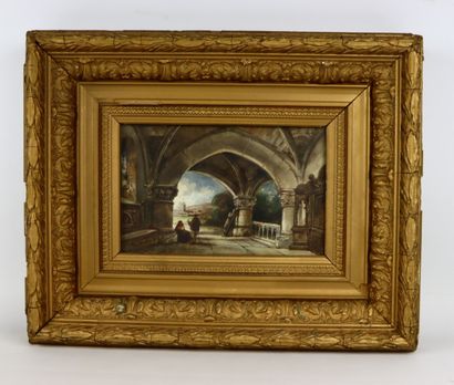 null Joseph PAUL-MARTIN (1799-?).

Conversation under an archway.

Watercolour, signed...