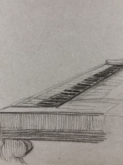 null French school of the 19th century.

Study for a piano.

Pencil on paper.

H_23...