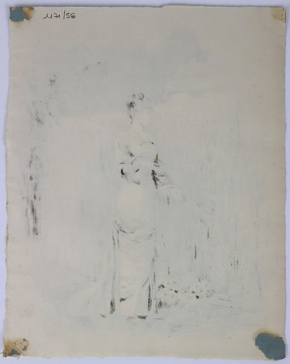 null Henry SOMM (1844-1907). 

Reverie. 

Ink on paper. 

Signed lower right. 

H_25.4...