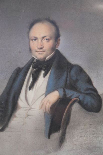 null Jean Baptiste ISABEY (1767-1855).

Portrait d'homme.

Pastel sur papier, signé...